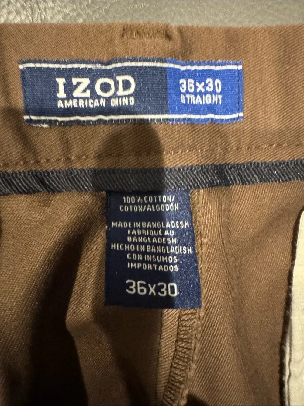 Izod American Men’s Tan Chino Pants Size 36/30